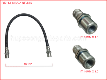 TOYOTA LN65 90947-02383 LN106 FRONT BRAKE HOSE #NIKKO #BRH10101010 18 1/2" #BRH=2I (BRH-LN65-18F-NK)