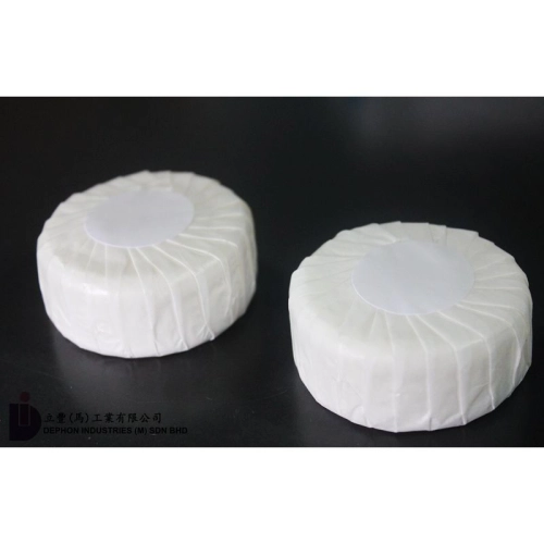 50GM ROUND SHAPE SOAP WITH WAX PAPER PLEAT WRAP