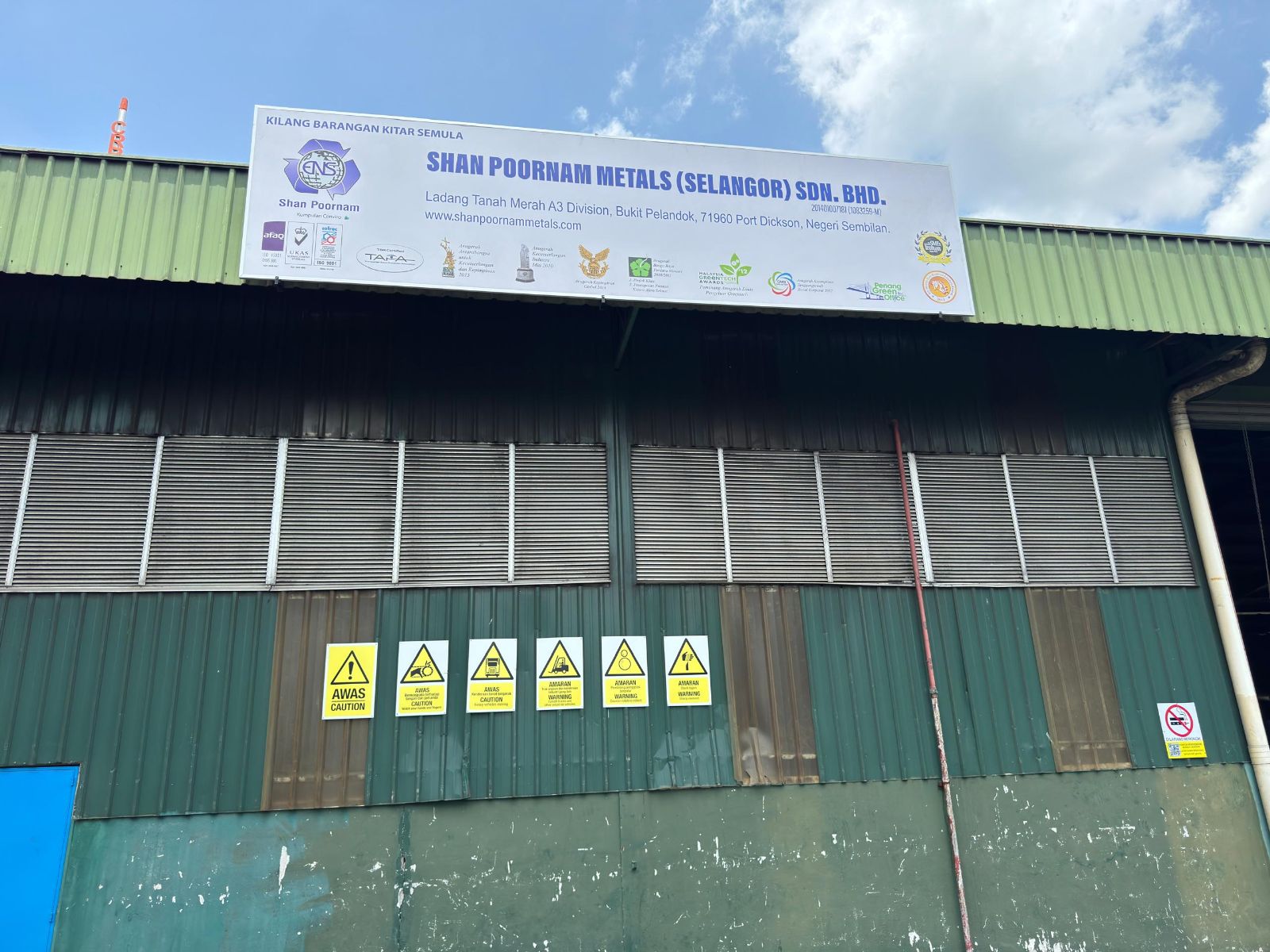 SHAN POORNAM METALS - BASIC SIGNBOARD AT PORT DICKSON, NEGERI SEMBILAN