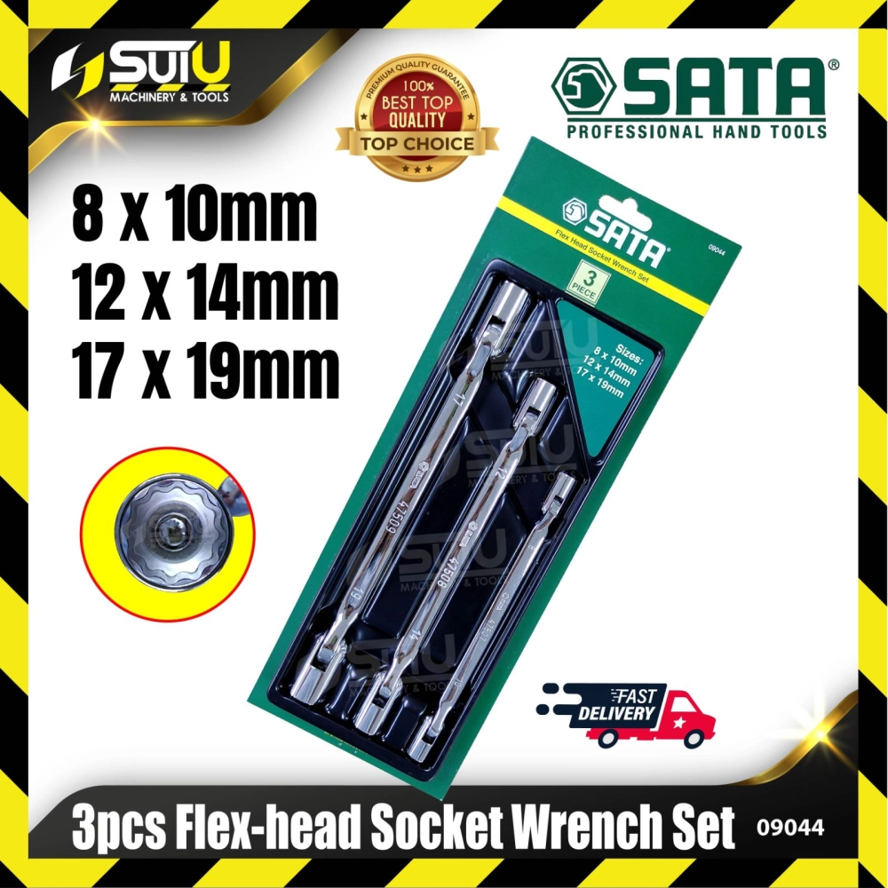 SATA 09044 3PCS Flex-Head Socket Wrench Set