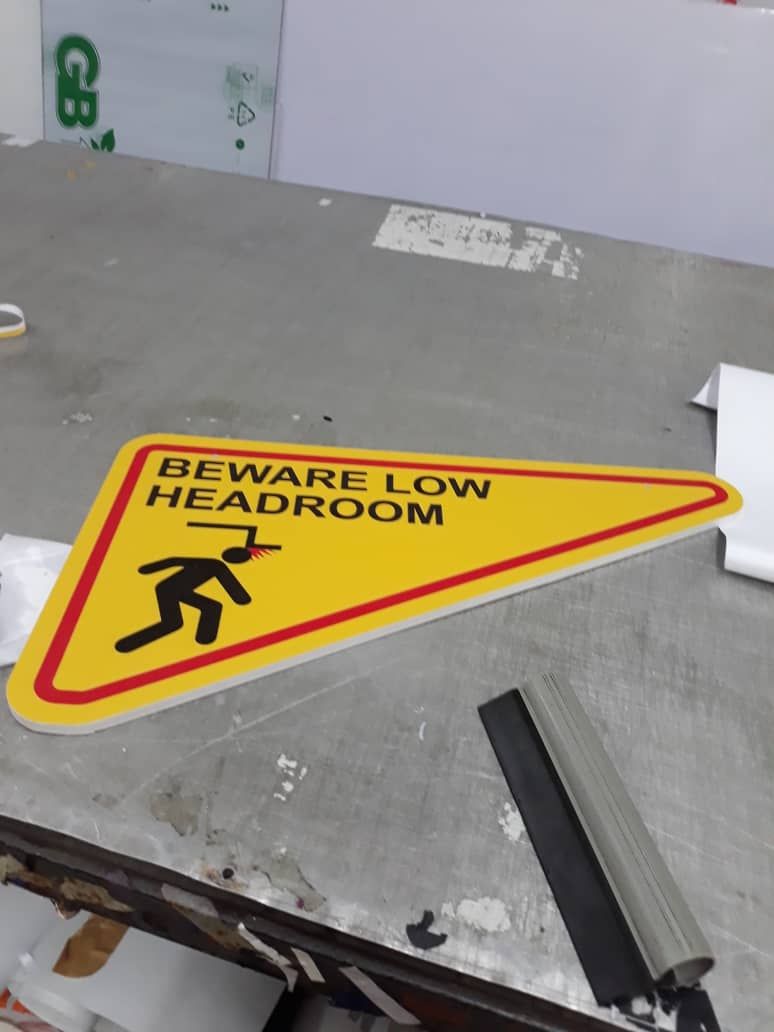 Safety signage Beware