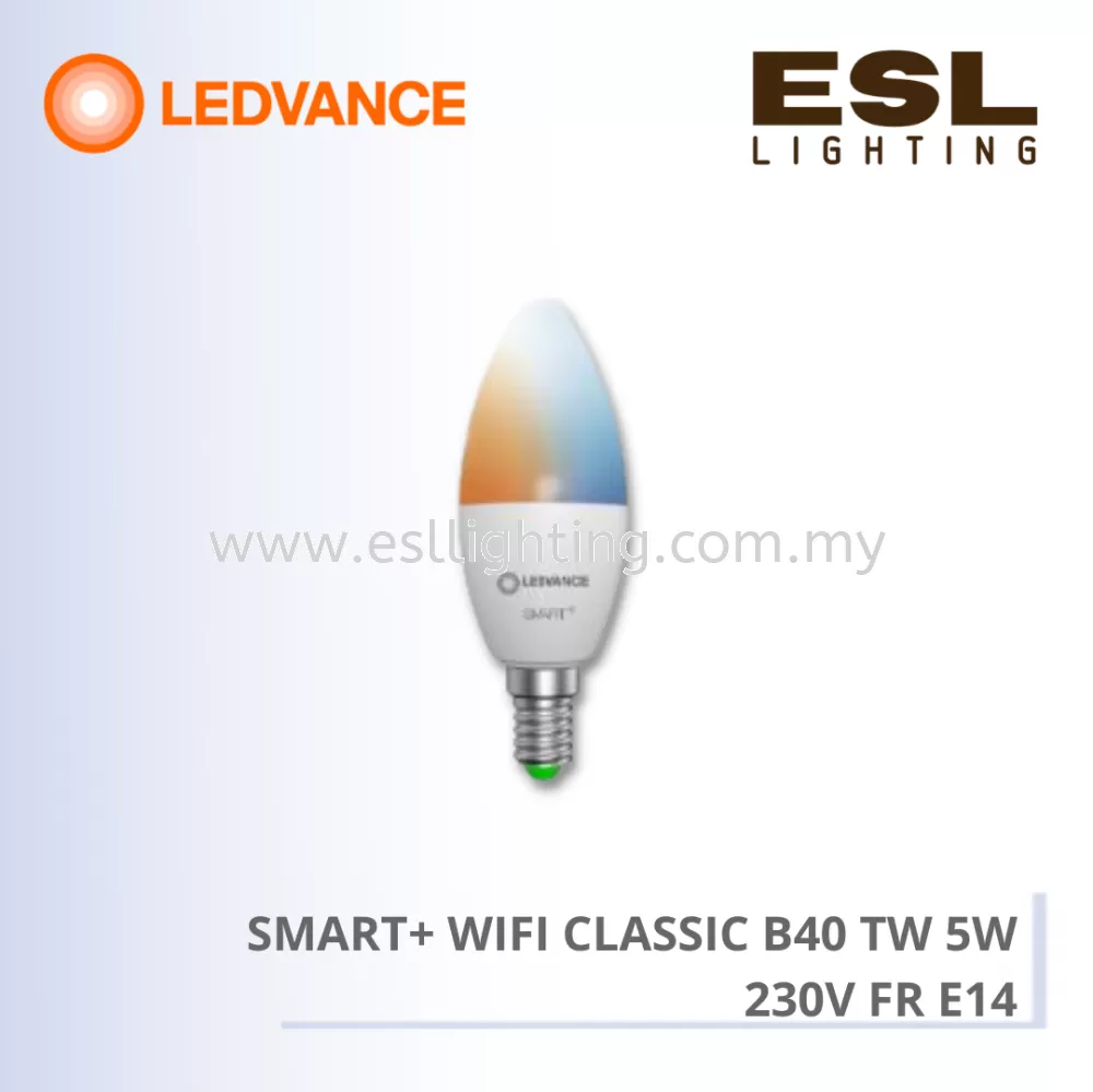 LEDVANCE SMART+ WIFI CLASSIC B40 TW 5W 230V FR E14 - 4058075485136