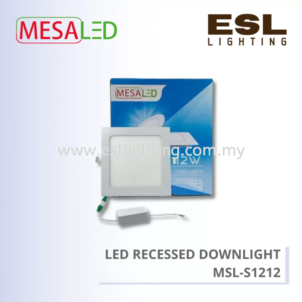 MESALED LED RECESSED DOWNLIGHT 12W ISOLATED DRIVER - MSL-S1212