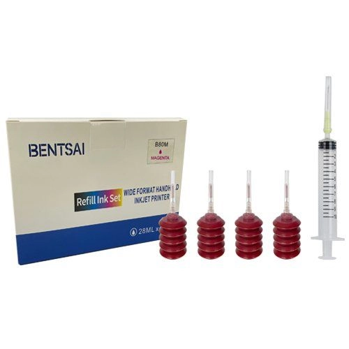 BENTSAI HFE-2002 (Magenta) Katrij Isi Semula Air Berasaskan untuk B30 B80 Handheld printer - 4 Pek