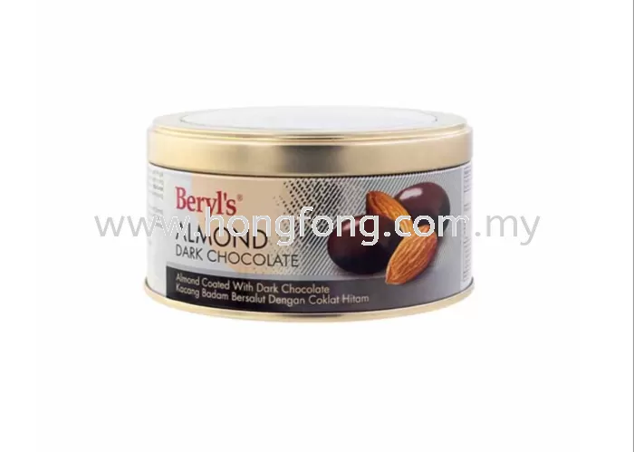 BERYL'S ROUND TIN-ALMOND DARK CHOC(120G)