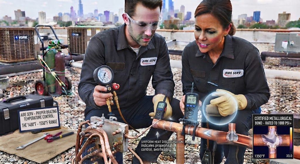 proper temperature control HVAC brazing process