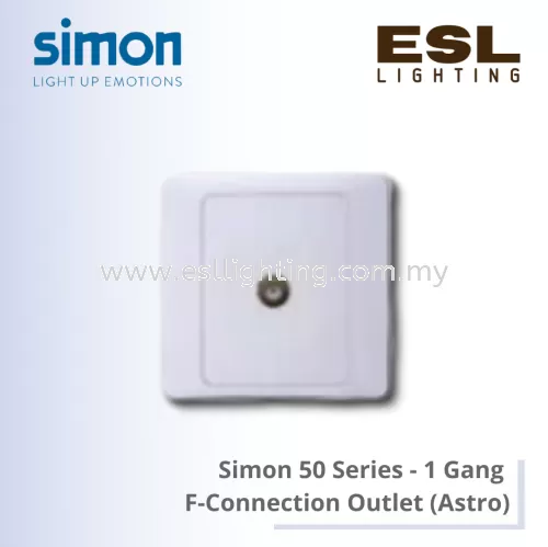 [DISCONTINUE] SIMON 50 SERIES TV Outlets 1 Gang F-Connection Outlet (Astro) - 55114