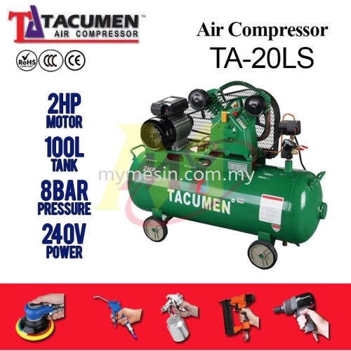 Tacumen TA-20LS Belt Driven Air Compressor 2Hp 240V
