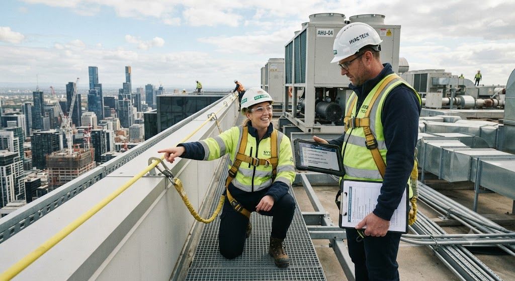 aircon technician rooftop safety procedures