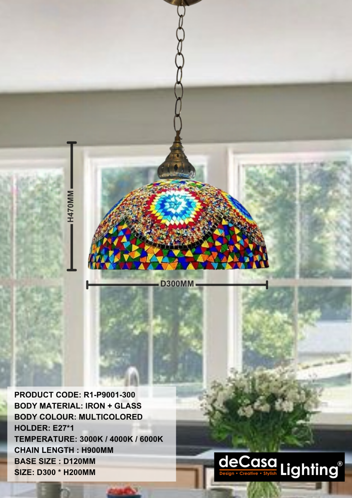 MOROCCAN STYLE PENDANT LIGHT (P9001)