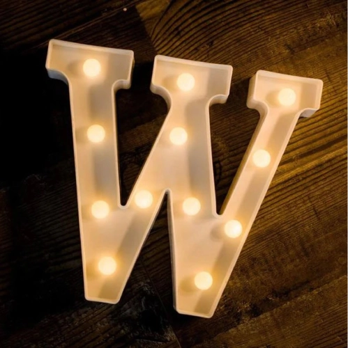 8.5inch Alphabet LED Light - W (AC-LED8W)