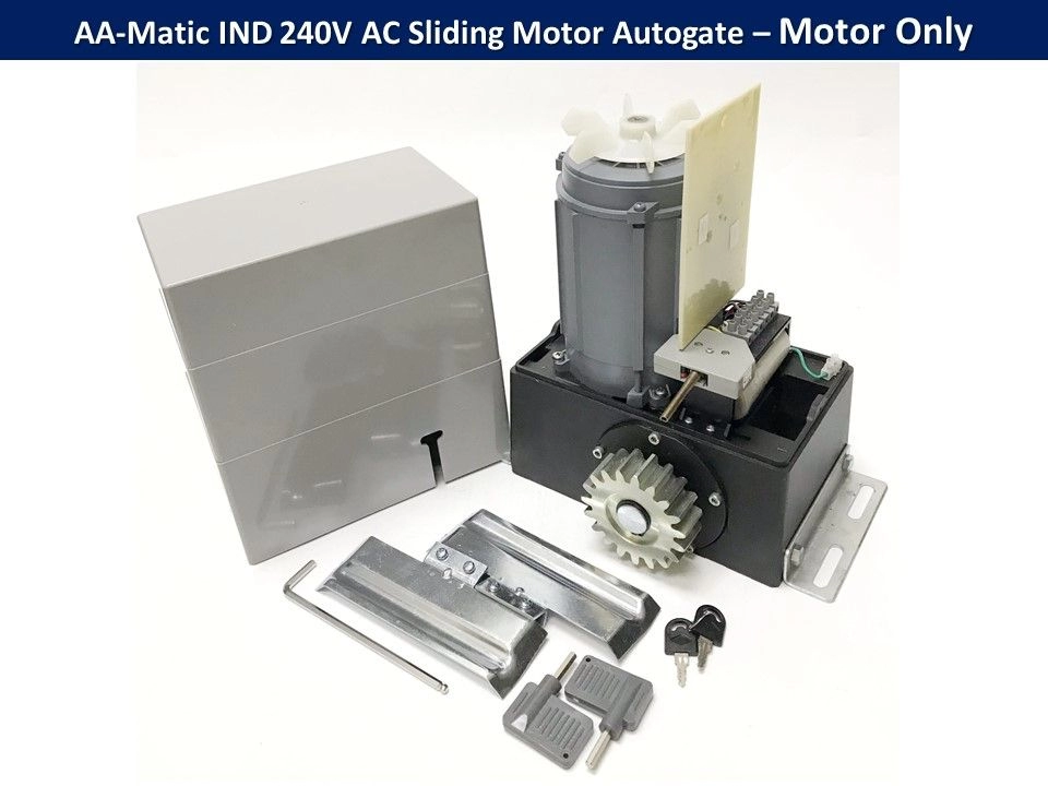 AA-Matic IND 240V Heavy Duty AC Sliding Motor Autogate Set for 1200kg Gate (Metal Gear)