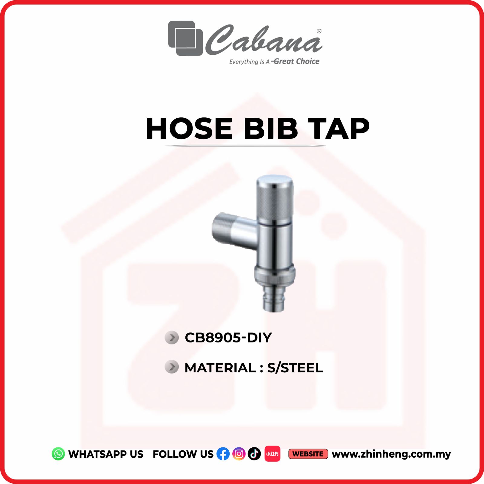CABANA HOSE BIB TAP  CB8905-DIY