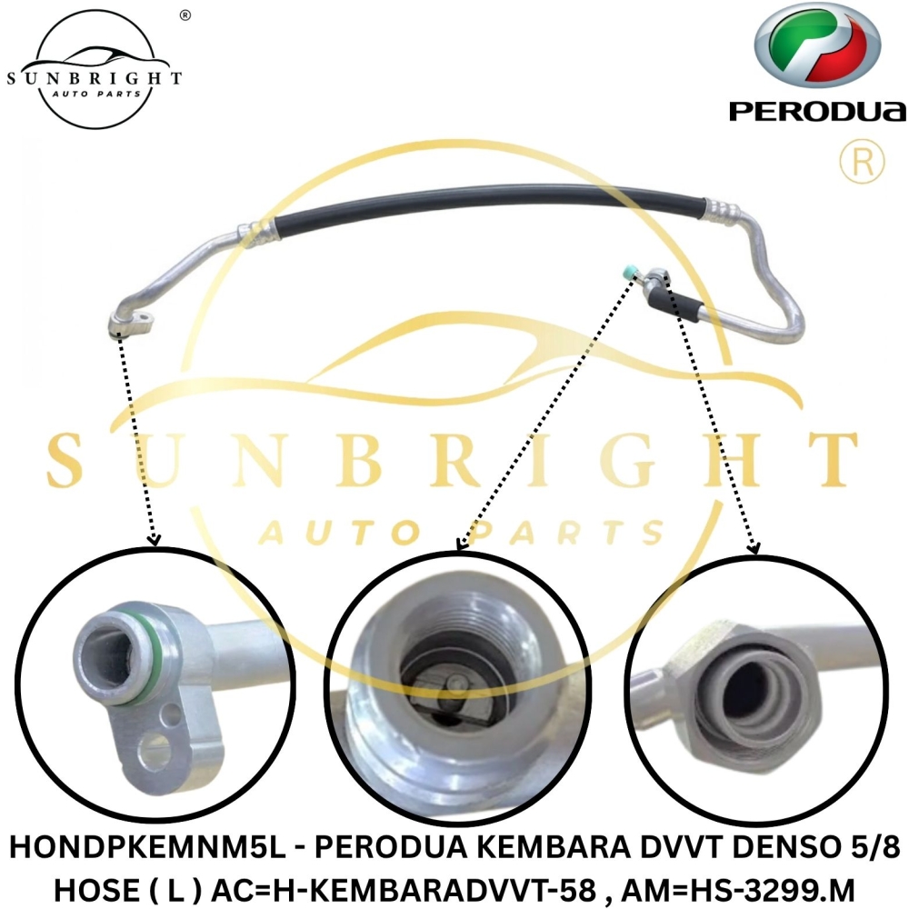 HONDPKEMNM5L - PERODUA KEMBARA DVVT DENSO 5/8 HOSE ( L ) AC=H-KEMBARADVVT-58 , AM=HS-3299.M