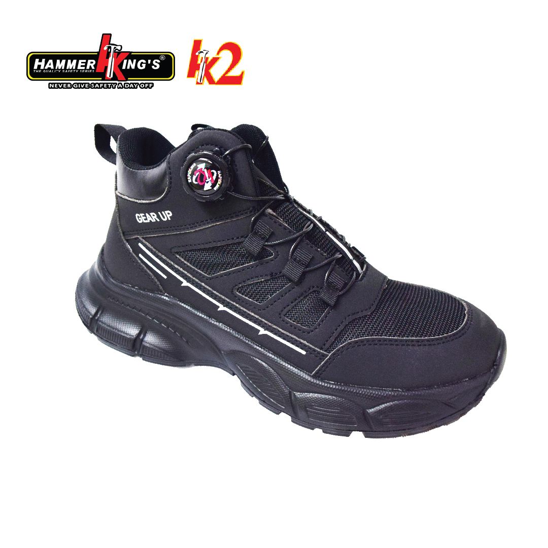 MEN MID CUT INDUSTRIAL SAFETY SHOE (HK2 15009-BK)(SXP.NM)