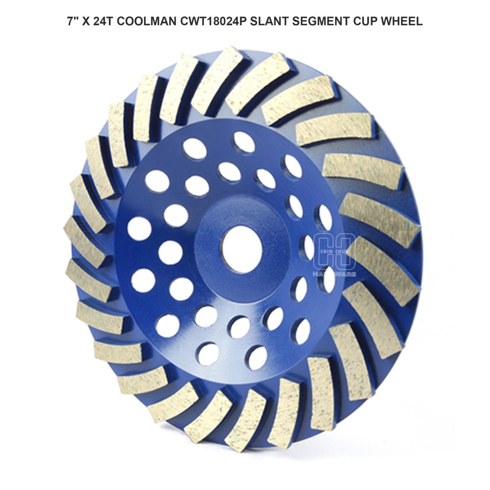 COOLMAN CWT18024P SLANT SEGMENT CUP WHEEL 7" X 24T