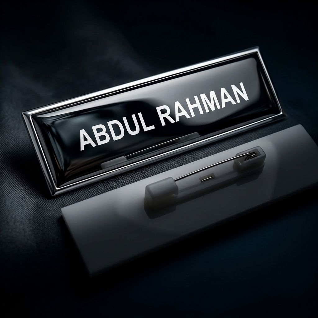 Name Tag with Pin