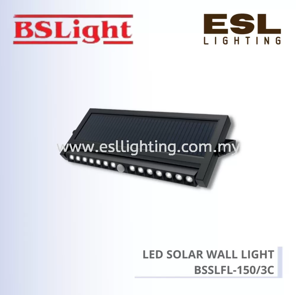 BSLIGHT LED SOLAR WALL LIGHT (3 Color Mode Changeable) 150W - BSSLFL-150/3C IP54