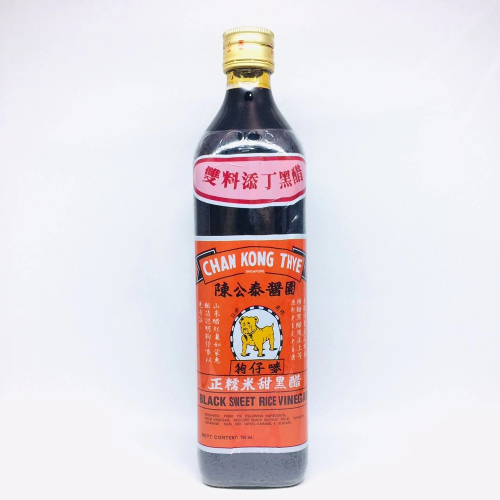 Chan Kong Thye Black Sweet Rice Vinegar陳公泰醬園正糯米甜黑醋(雙料添丁黑醋)750ml