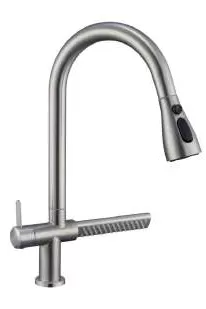 Flexible Hose Kitchen Pillar Sink Tap c/w Water fall ( Premier Kitchen Tap Series , Codename : SWP-SS-304-3970 )