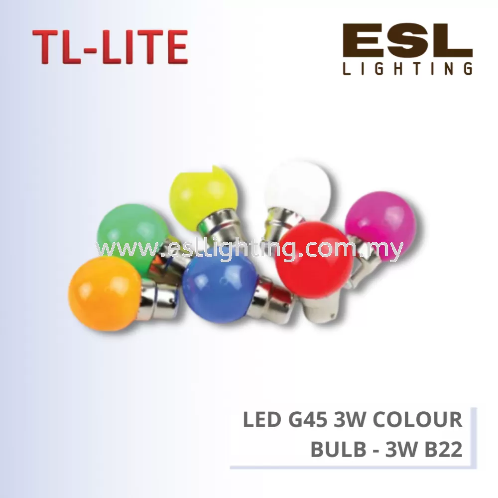 TL-LITE LED BULB G45 3W COLOUR BULB - 3W B22