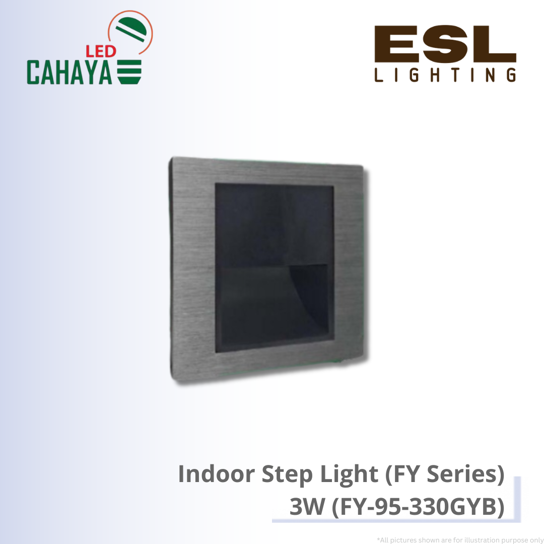 CAHAYA Indoor Step Light FY Series 3W - FY-95-330GYB Grey + Black