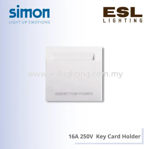 SIMON E6 SERIES 16A 250V  Key Card Holder - 72E601