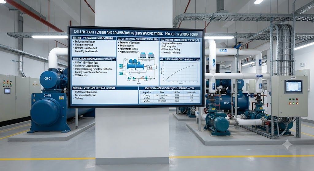 Chiller plant testing and commissioning specifications