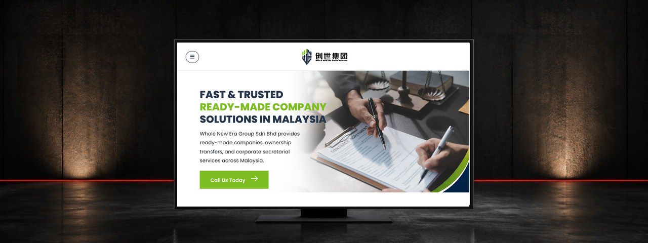 Kajian Kes Laman Perkhidmatan Korporat Whole New Era Group di Kuala Lumpur