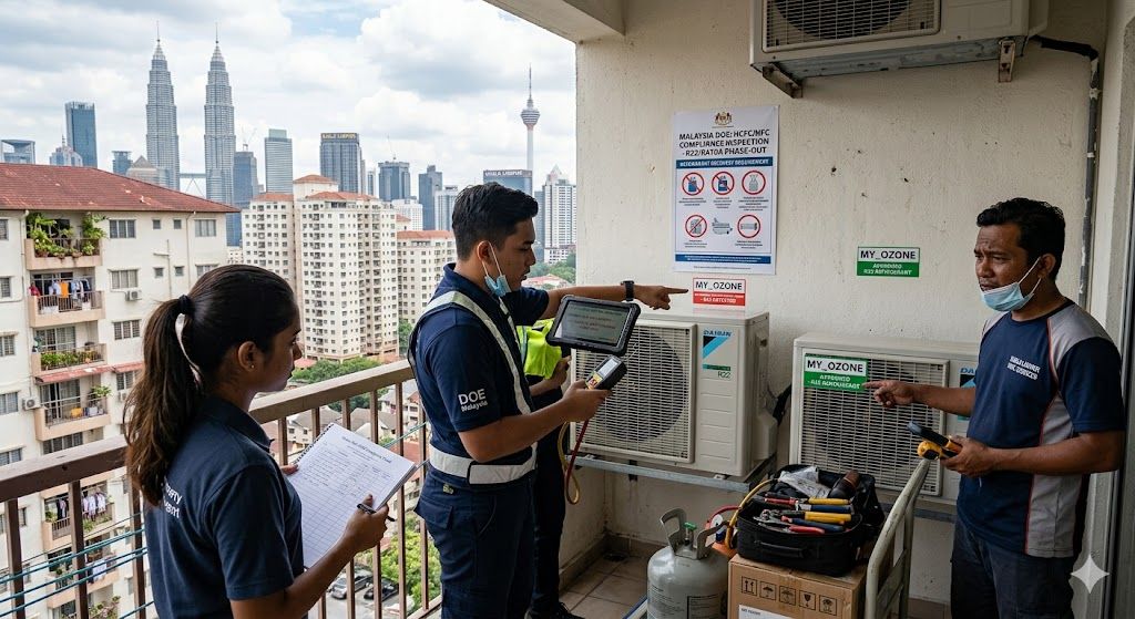 HVAC ozone refrigerant compliance Malaysia