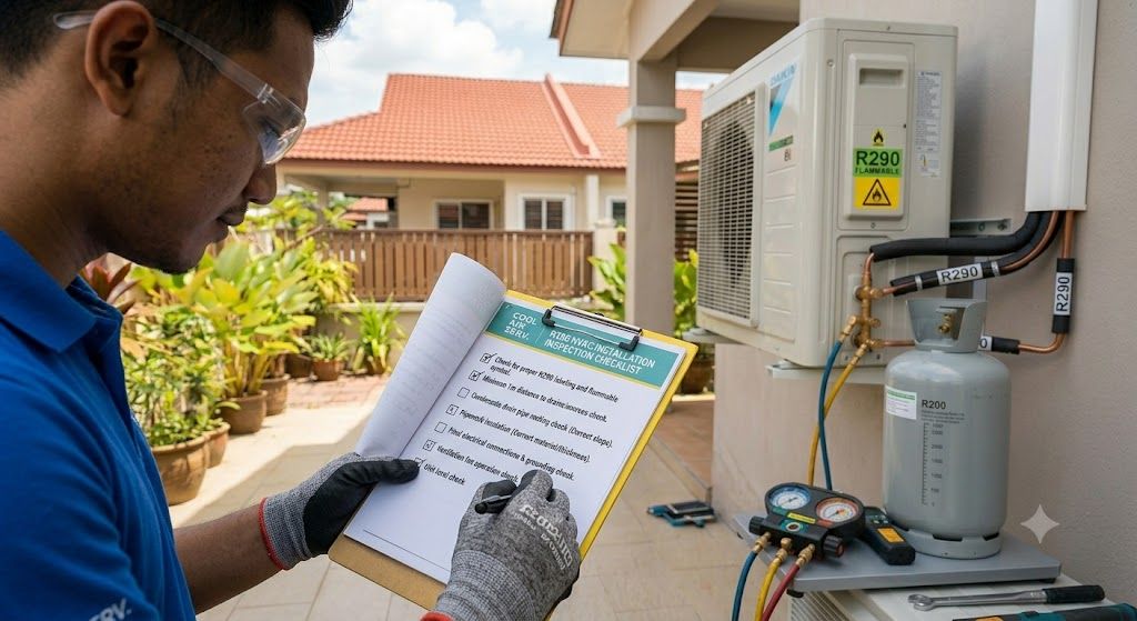 R290 installation inspection checklist