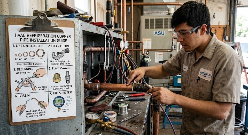 HVAC refrigeration copper pipe installation guide