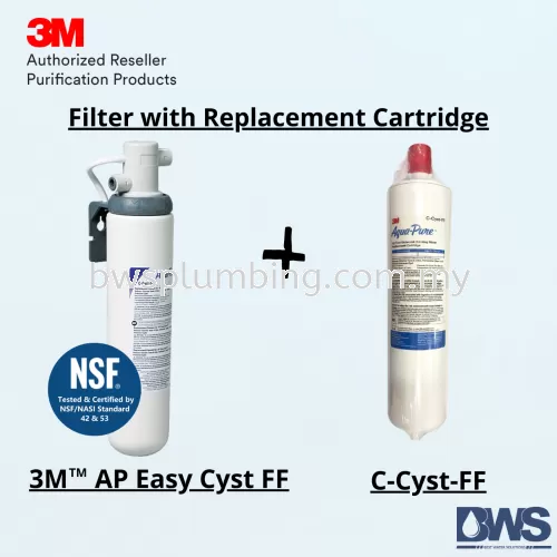 3M AP Easy Cyst FF Indoor Water Filter with EXTRA Replacement Cartridge
