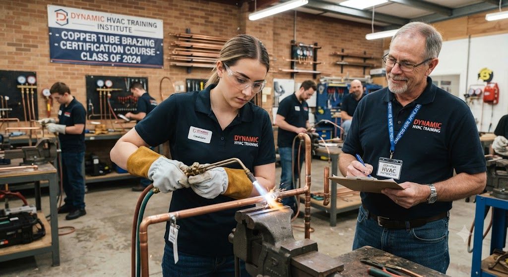 copper tube brazing HVAC certification course