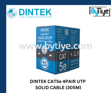 DINTEK CAT5e 4PAIR UTP SOLID CABLE (305M)