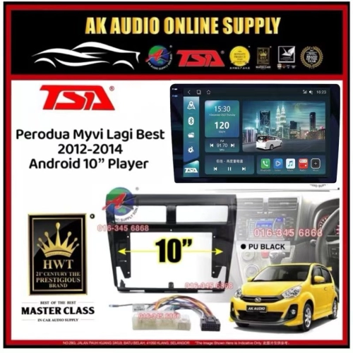 🆕1K Screen 2+32GB 4G 8-CORE🆕TSA Perodua Myvi Iagi Best 2012 -2014 ( UV BLK ) Android 10'' CarPlay/DSP/BLU-RAY Car Player