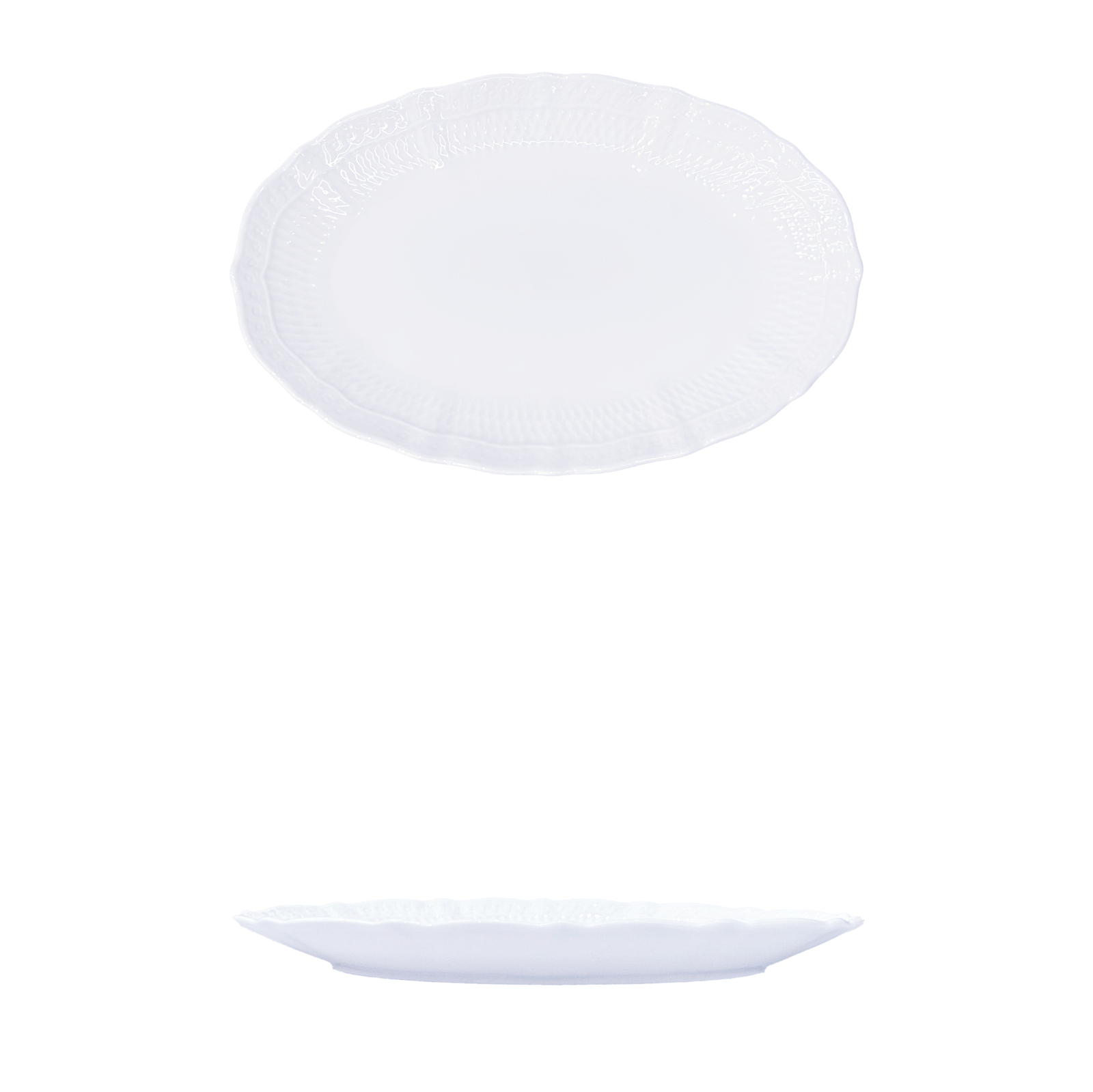 YGB-10.5'' -oval-shallow-dish-月光白-10.5-慕云椭圆浅盘