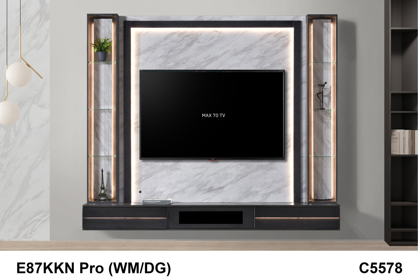WALL TV CABINET - E87KKN PRO (WM/DG) C5578