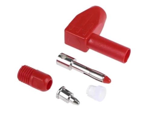  465-621 - RS PRO 4 mm Red Male Banana Plug - Solder Termination, 1000V, 10A