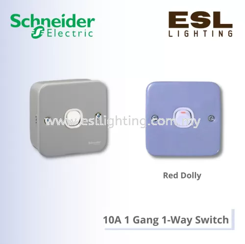 SCHNEIDER ESM Metal Clad 10A 1 Gang 1-Way Switch - ESM31_1_2AR_G11 / ESM31_1_2AR_RWEG11