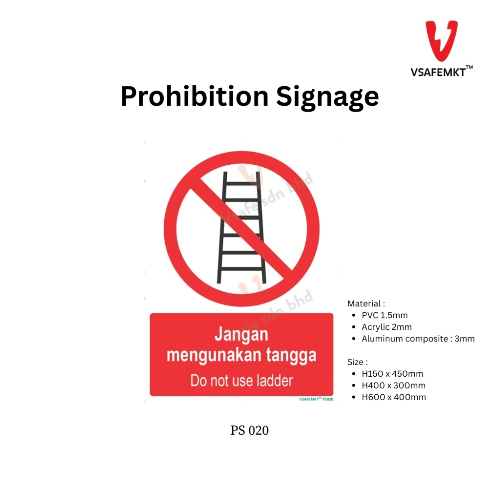 VSAFEMKT - PS 020 - Jangan mengunakan tangga