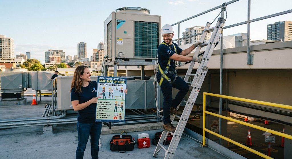 commercial air conditioning height work safety guide