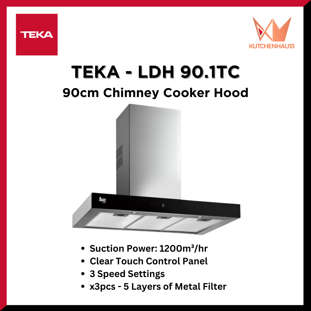 TEKA  - 90cm Cooker Hood (Teka Linea Series) | LDH 90.1TC