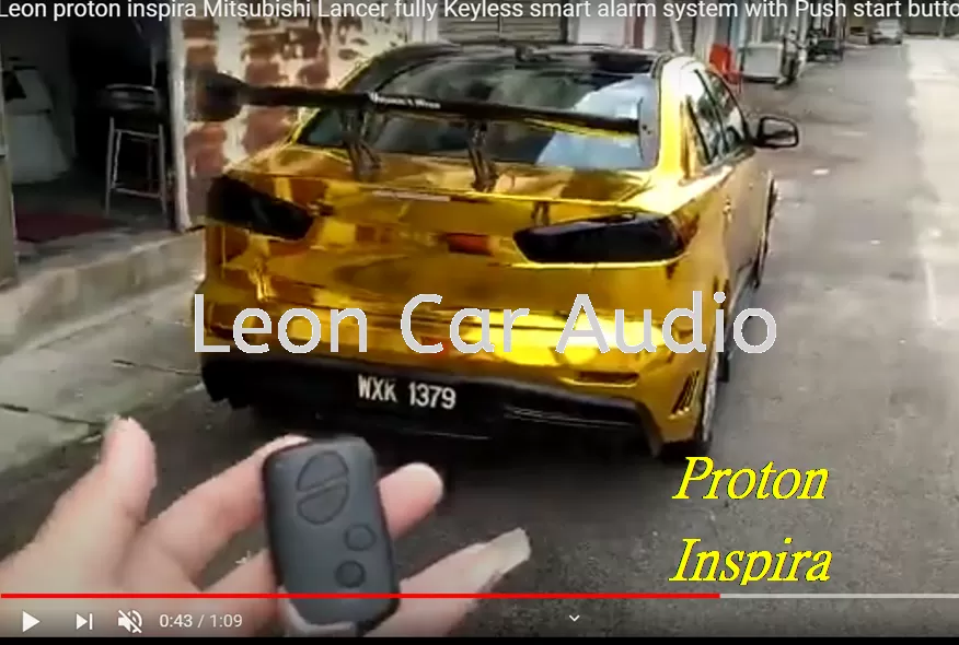 proton inspira PKE fully Keyless intelligent smart alarm system with Push start button and engine auto start