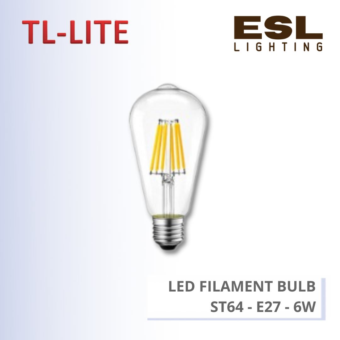 TL-LITE BULB - LED FILAMENT BULB - ST64 - E27 - 6W