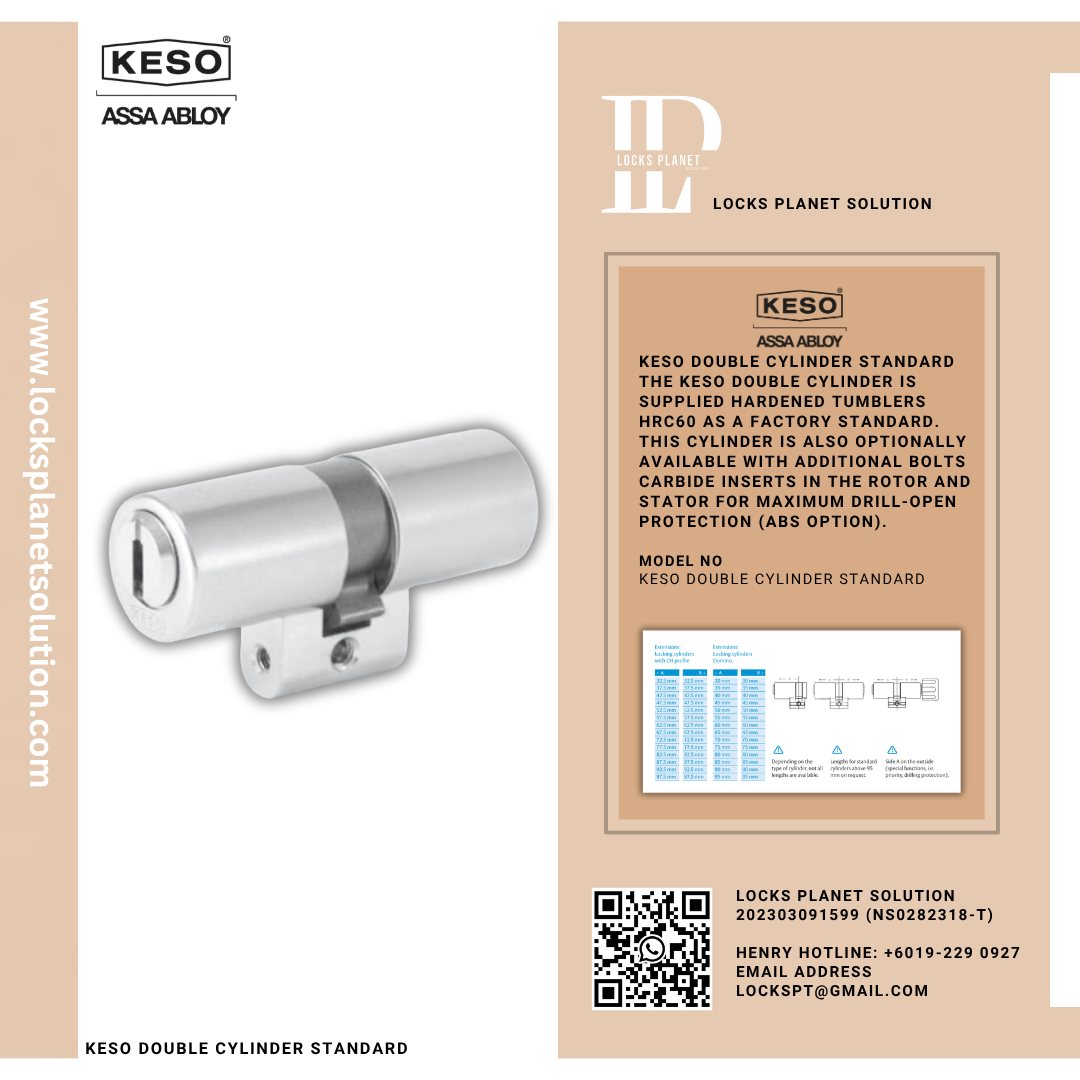 KESO DOUBLE CYLINDER STANDARD