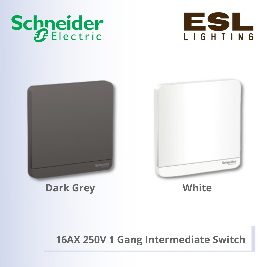SCHNEIDER AvatarOn Intermediate Switches 16AX 250V 1 Gang Intermediate Switch - E8331M_WE_G11 E8331M_DG_G11