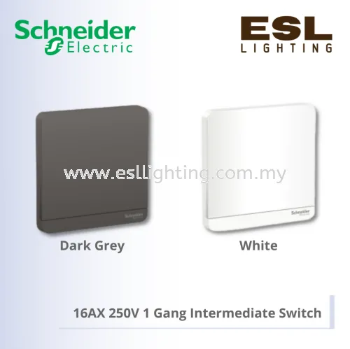 SCHNEIDER AvatarOn Intermediate Switches 16AX 250V 1 Gang Intermediate Switch - E8331M_WE_G11 E8331M_DG_G11