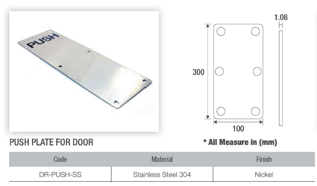Eco Ware Push & Pull Plate SS / Black