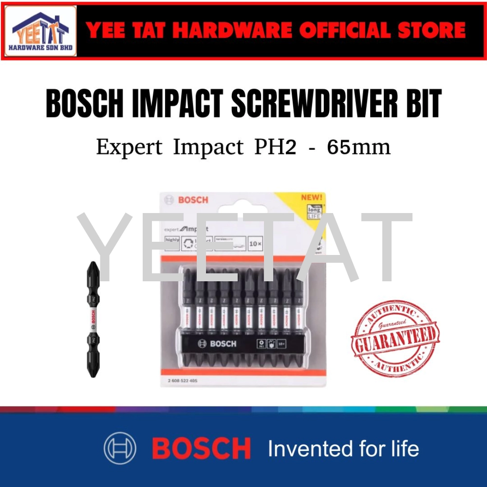 [ BOSCH ] IMPACT SCREWDRIVER BIT Expect Impact PH2 - 65MM (2608522405)